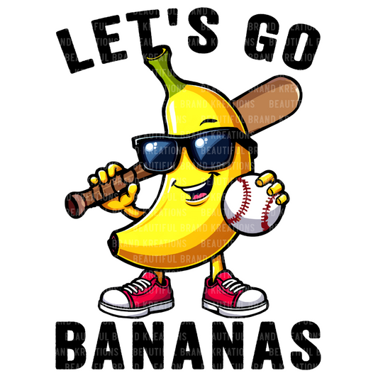 LETS GO BANANAS BLACK PRINT | Beautiful Brand Kreations™