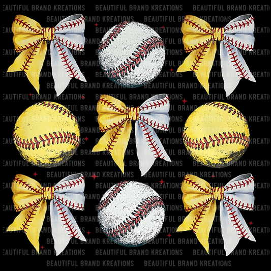 BASEBALL AND SOFTBALL BOWS & BALL DESIGN | Beautiful Brand Kreations™