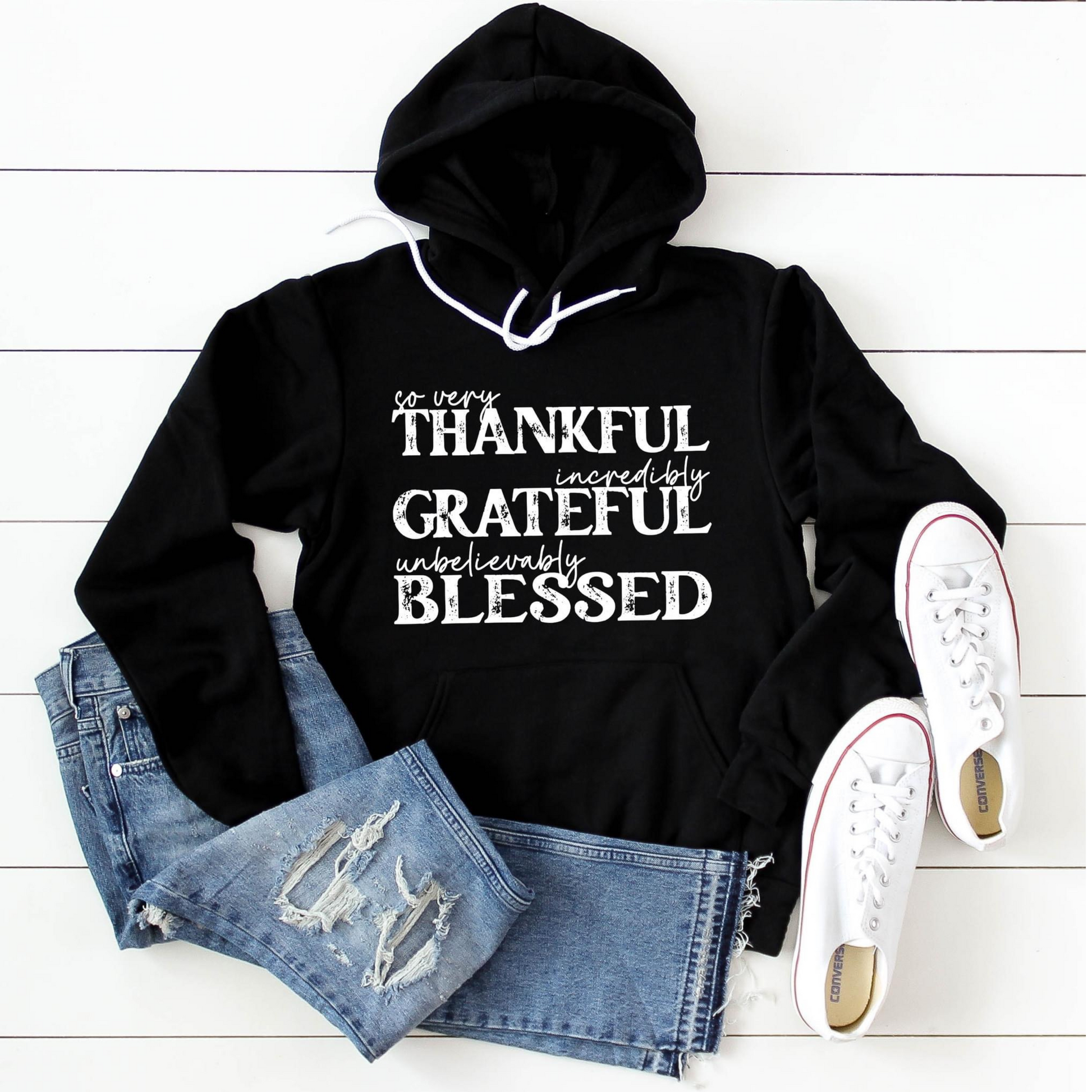 THANKFUL, GRATEFUL, BLESSED (WHITE) | Beautiful Brand Kreations™