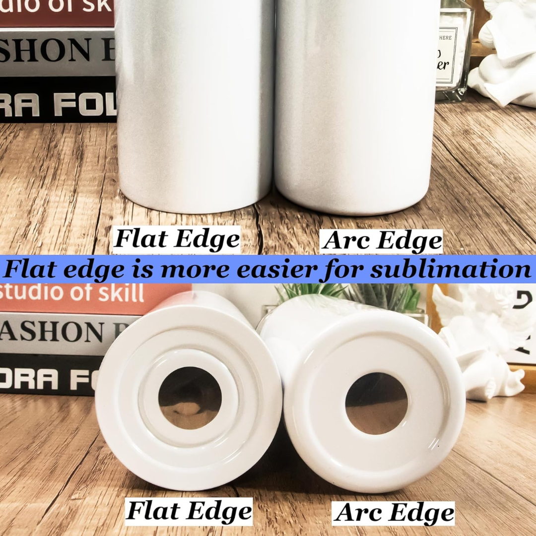 20 oz Sublimation Tumbler Flat Edge Blanks