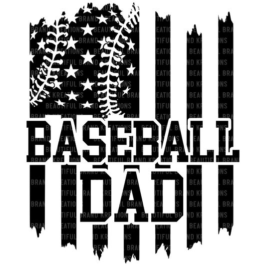 BASEBALL DAD FLAG & BALL DESIGN | Beautiful Brand Kreations™