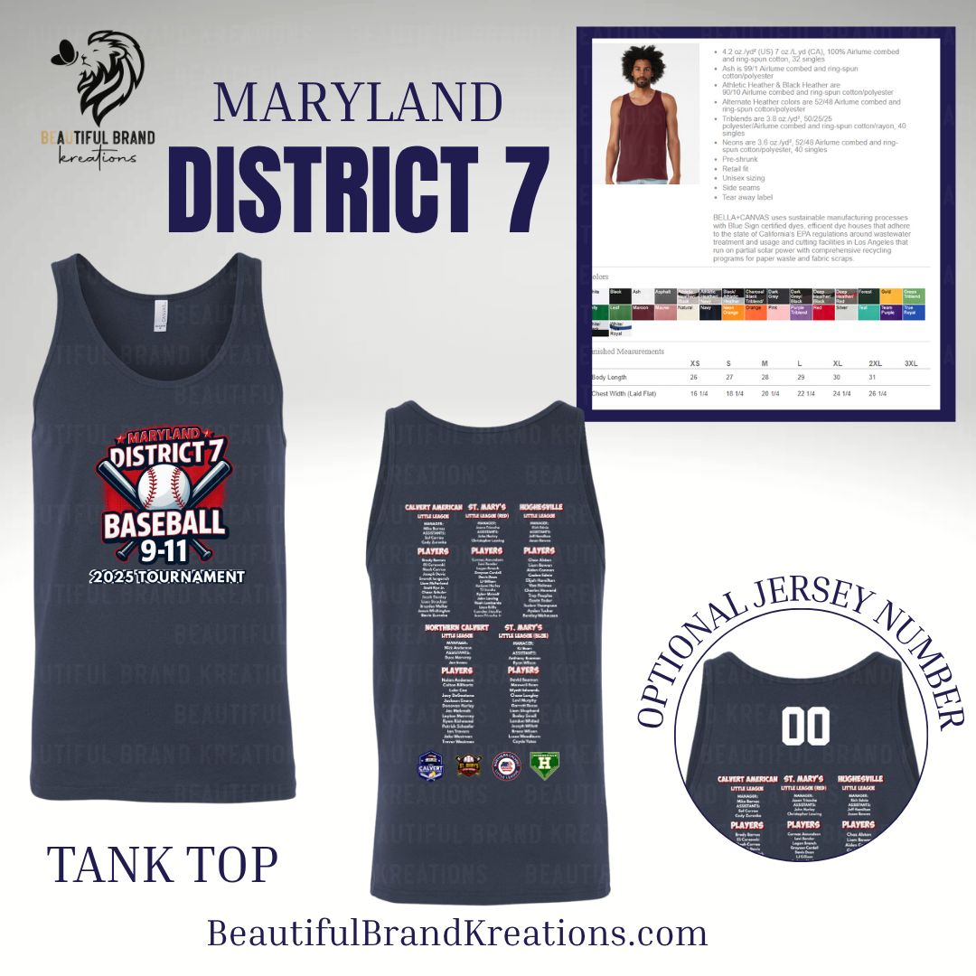 MD 2025 DISTRICT 7 TOURNAMENT | Beautiful Brand Kreations™
