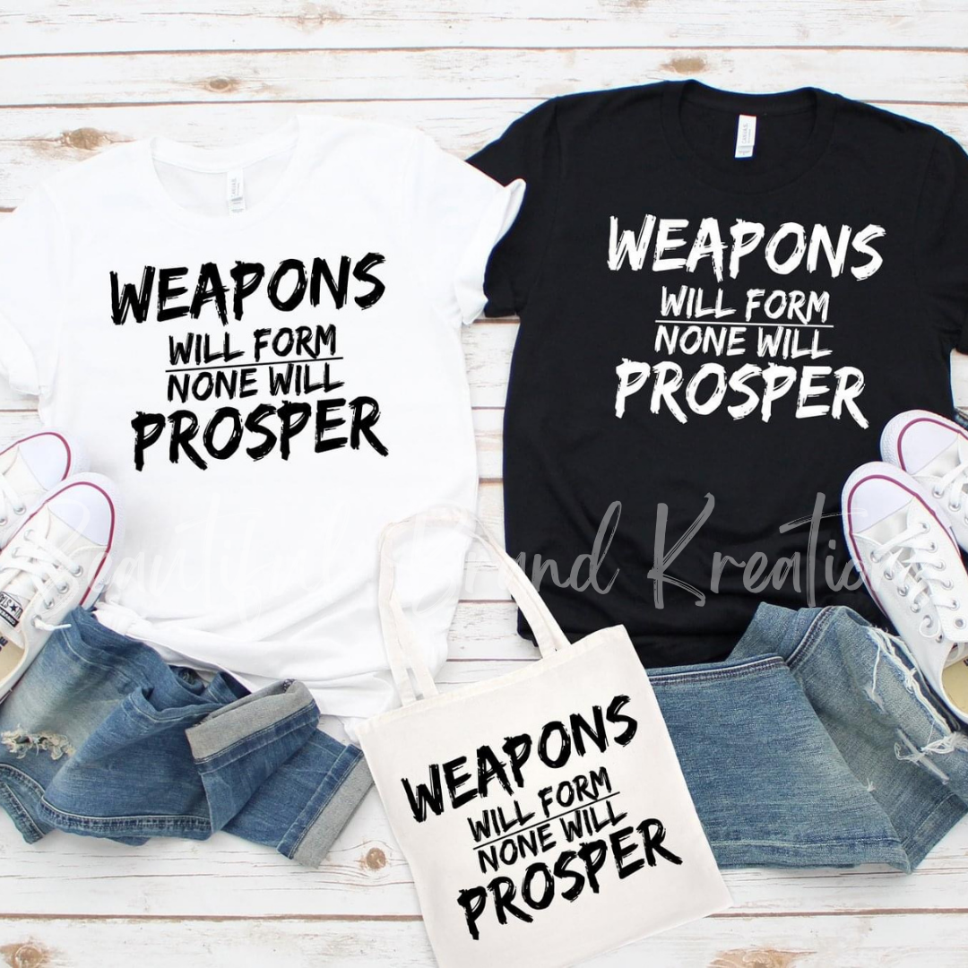 NONE WILL PROSPER (White Print)| Beautiful Brand Kreations™