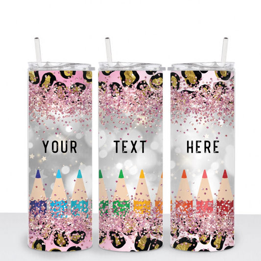 SPARKLED OUT PINK LEOPARD ART TUMBLER | Beautiful Brand Kreations™