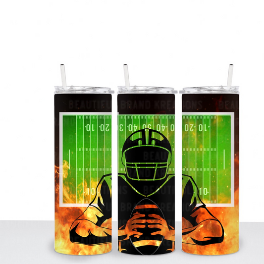 FOOTBALL PLAYER TUMBLER | Beautiful Brand Kreations™