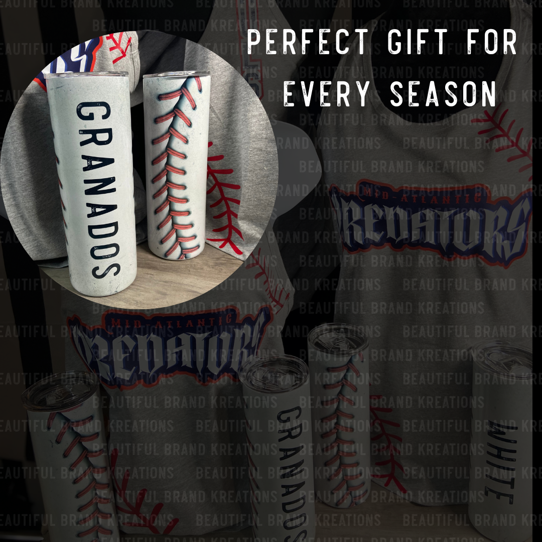 BASEBALL TUMBLER | Beautiful Brand Kreations™