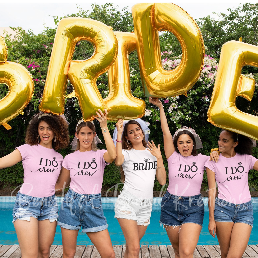 I DO & I DO CREW WEDDING SHIRTS | Beautiful Brand Kreations™