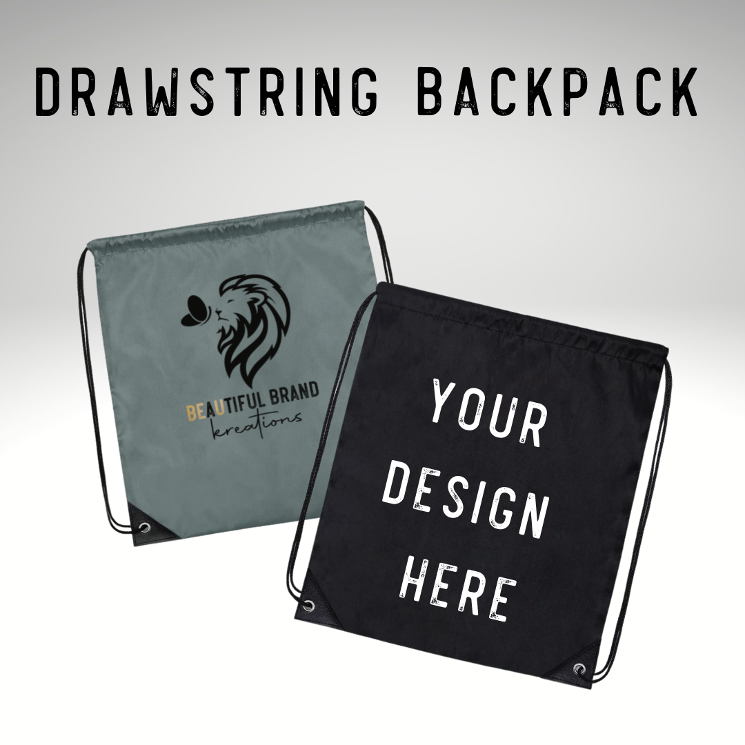 CUSTOM DRAWSTRING BACKPACK BAG | Beautiful Brand Kreations™