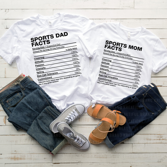 SPORTS MOM/DAD FACTS | Beautiful Brand Kreations™